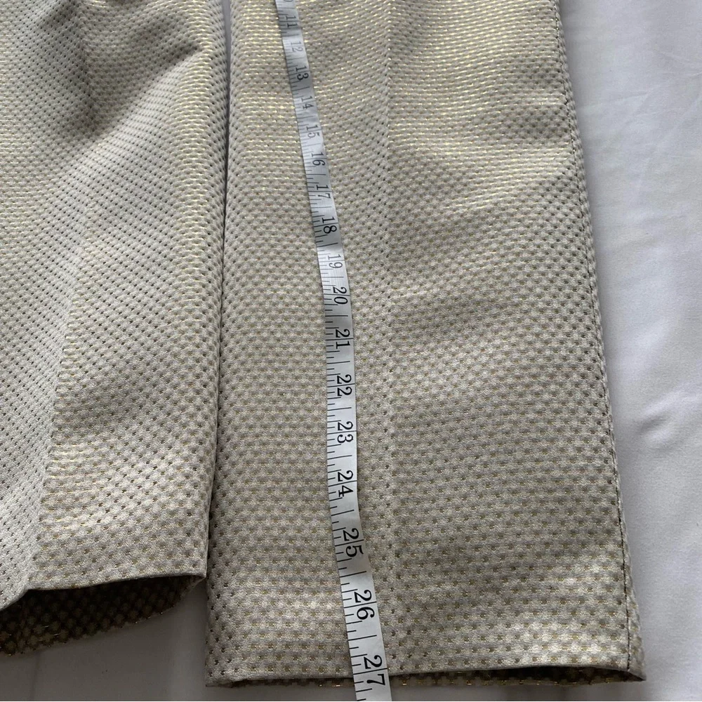 Y and Kei Water the Earth gold shimmer metallic straight leg pants EU42 US6